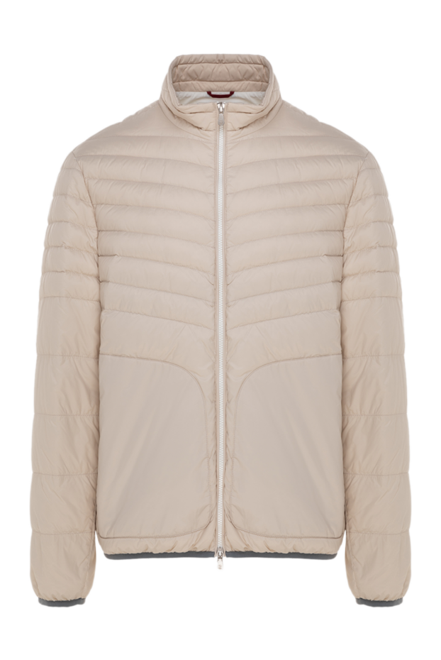 Brunello Cucinelli куртка из нейлона мужская бежевая 178252 - фото 1