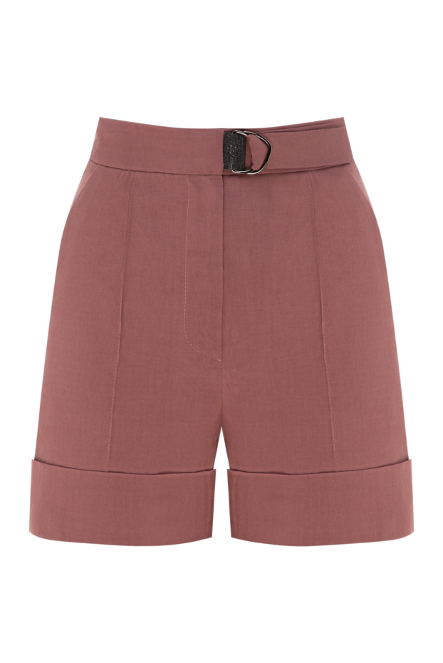 Brunello Cucinelli шорты женские бордовые 178266 - фото 1