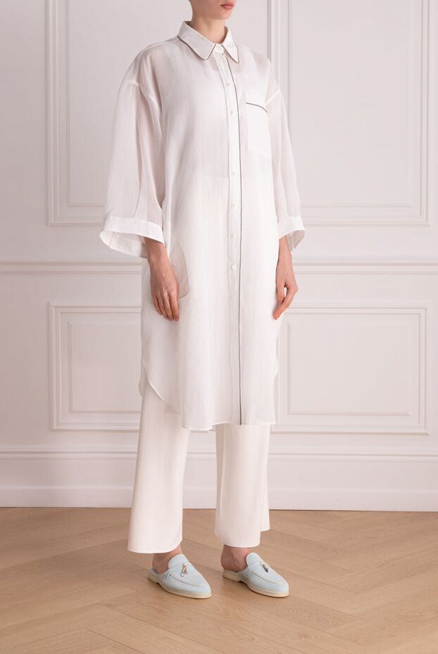 Brunello Cucinelli long blouse made of translucent cotton
 178281 - photo 3