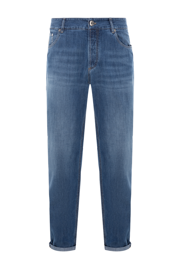 Brunello Cucinelli men's cotton denim jeans with a soft wash and cuffs
178290 - photo 1