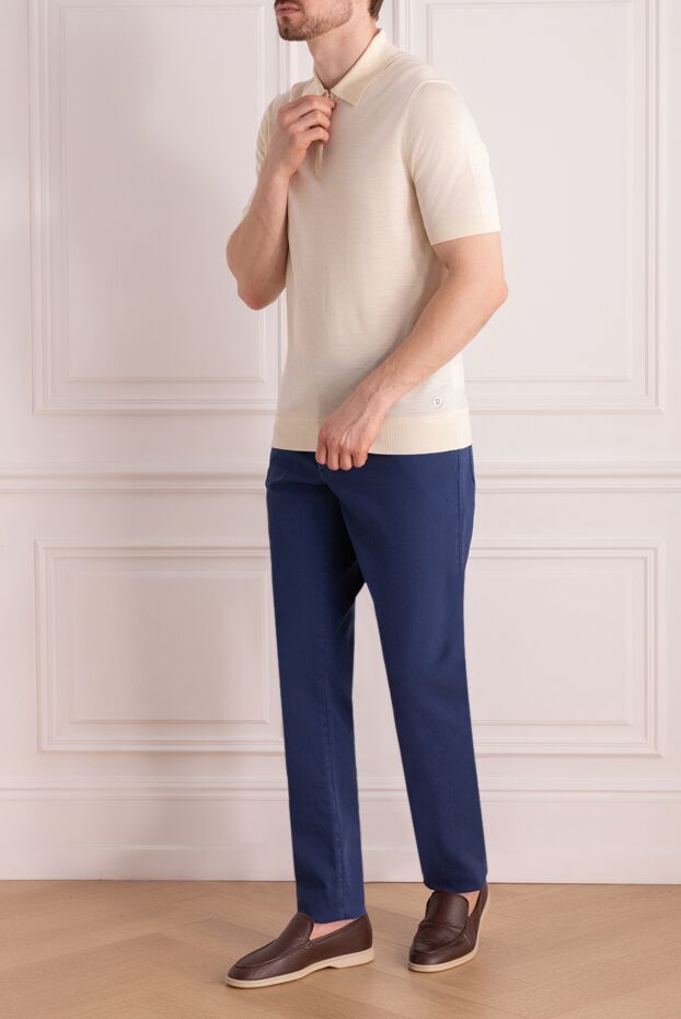 Brunello Cucinelli dark blue jeans made from smooth cotton denim with a slight sheen
 178291 - photo 2