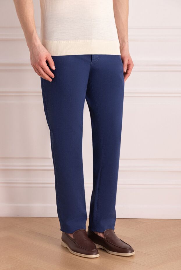 Brunello Cucinelli dark blue jeans made from smooth cotton denim with a slight sheen
 178291 - photo 3