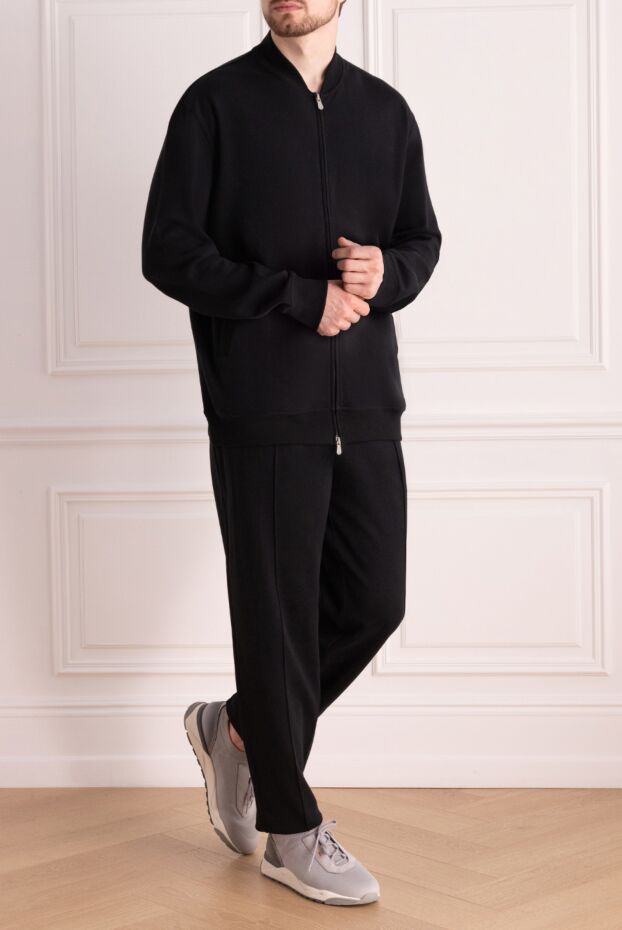 Brunello Cucinelli men's walking suit made of cotton and polyamide black 178342 - photo 2