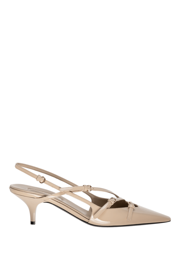 Miu Miu women's beige genuine leather heels 178355 - photo 1