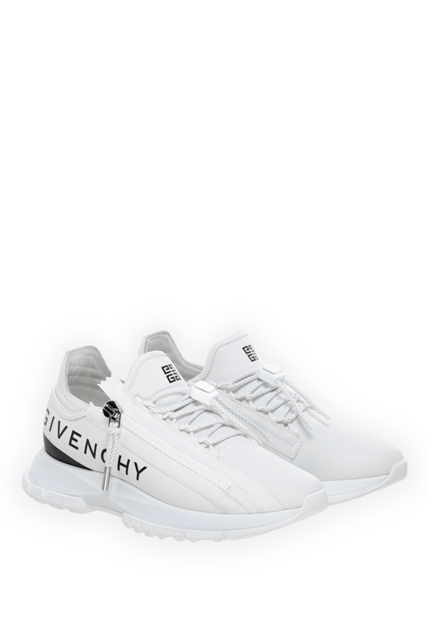 Givenchy white leather sneakers with a large brand logo
 178357 - photo 3