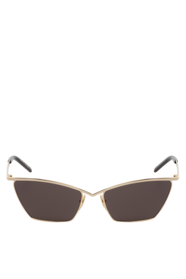 Saint Laurent metal sun protection glasses yellow 178393 - photo 1