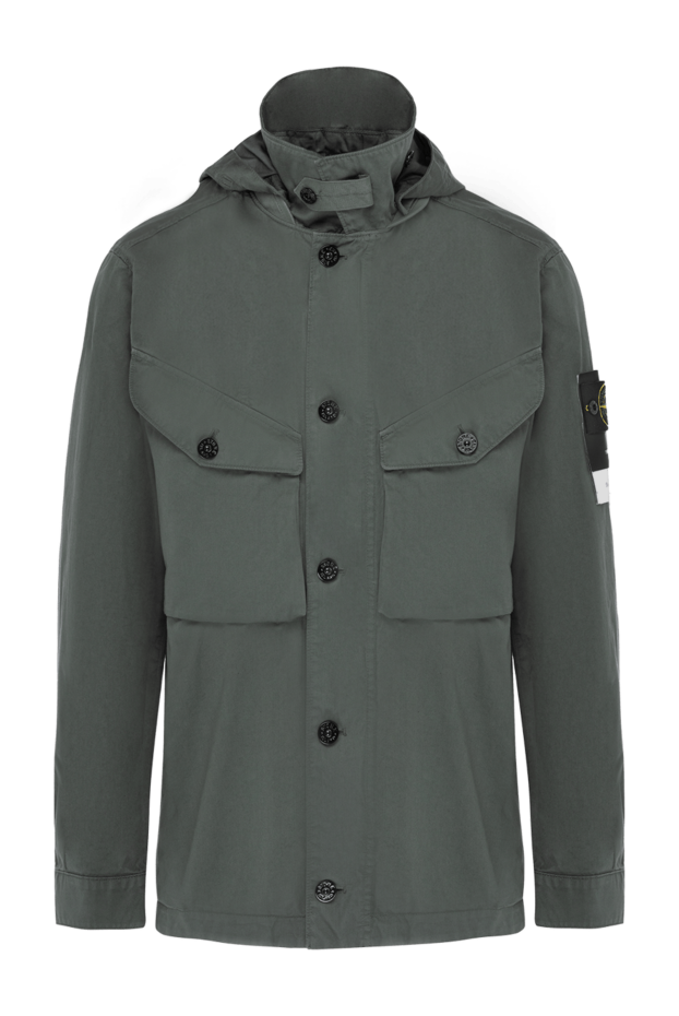 Stone Island куртка из хлопка зеленая мужская 178490 - фото 1