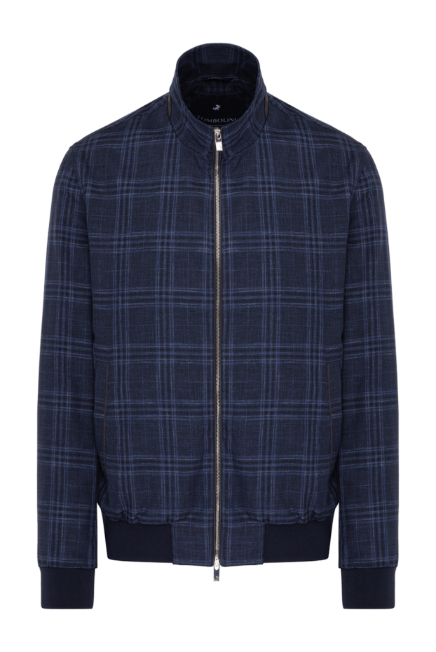 Tombolini men's blue checkered wool bomber jacket 178527 - photo 1