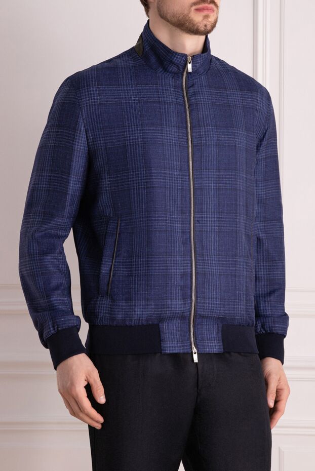 Tombolini men's blue checkered jacket 178532 - photo 3