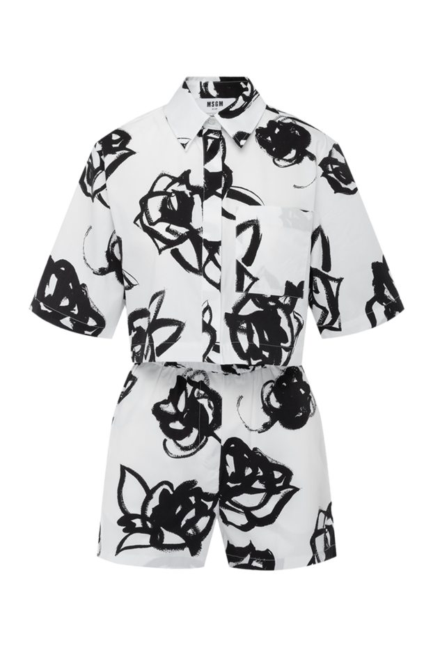 MSGM suit with cotton shorts for women white 178554 - photo 1