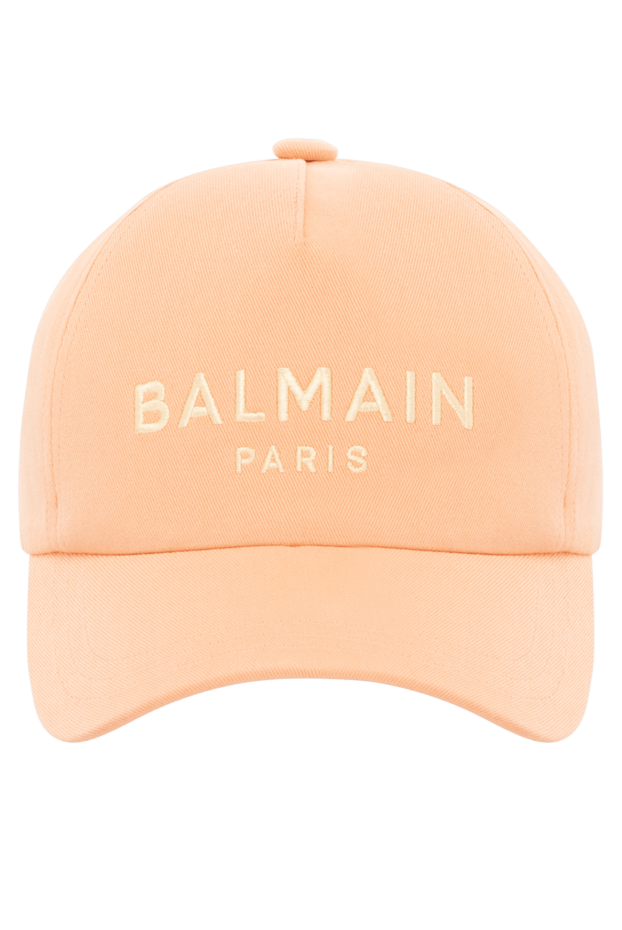 Balmain әйелдерге арналған қызғылт сары мақта қалпақ 178598 - фото 1