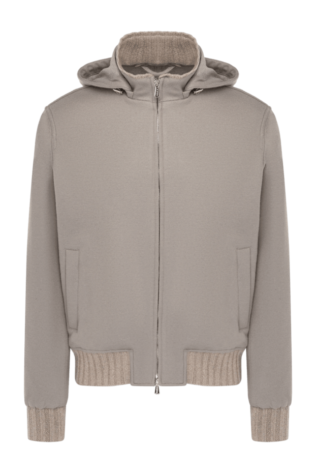 Enrico Mandelli cashmere bomber jacket with hood and knit trim 178627 - photo 1