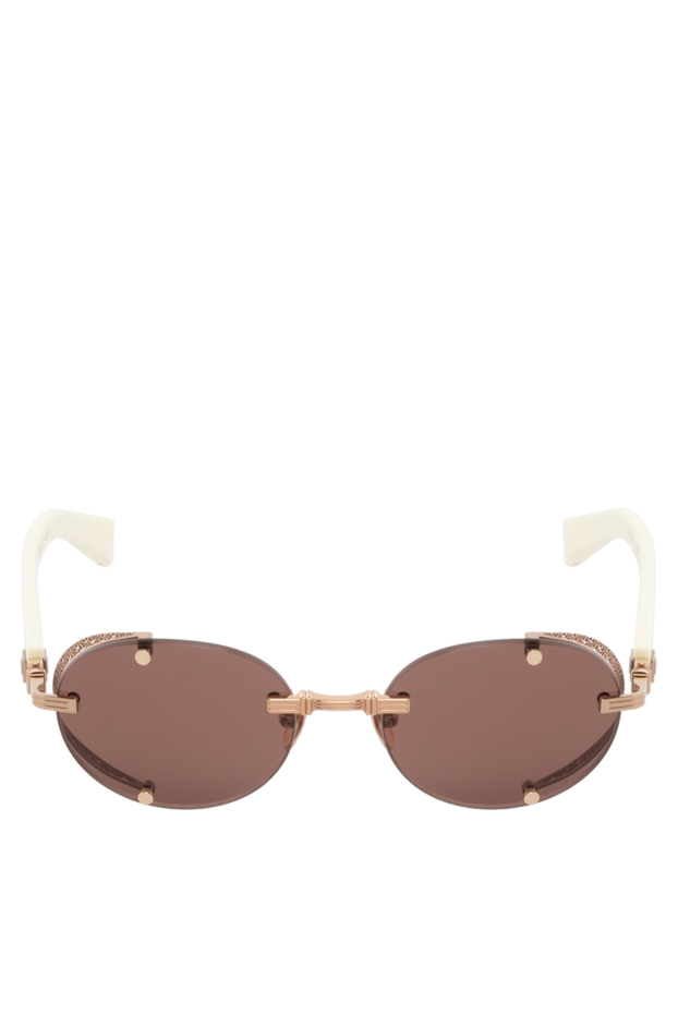 Balmain women's yellow sunglasses for sun protection made of metal and plastic 178645 - photo 1