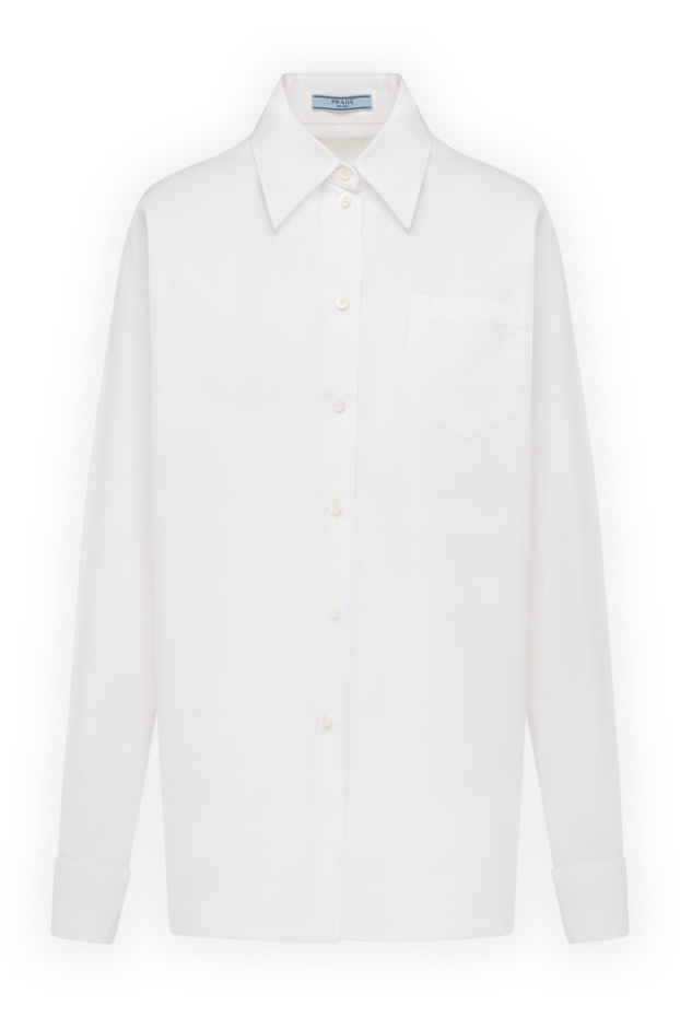 Prada white women's oversized cotton shirt with a chest pocket
178667 - photo 1