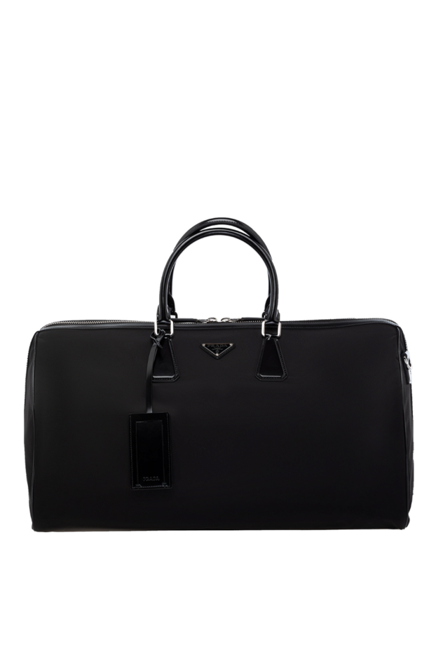 Black polyamide men's travel bag - photo 1