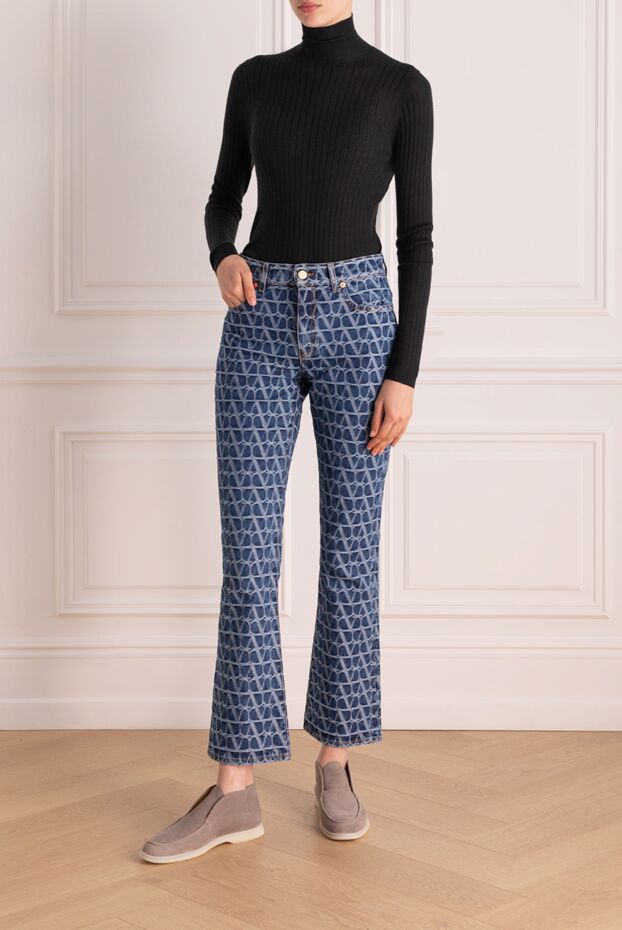 Valentino flared jeans with a graphic pattern throughout
 178725 - photo 2