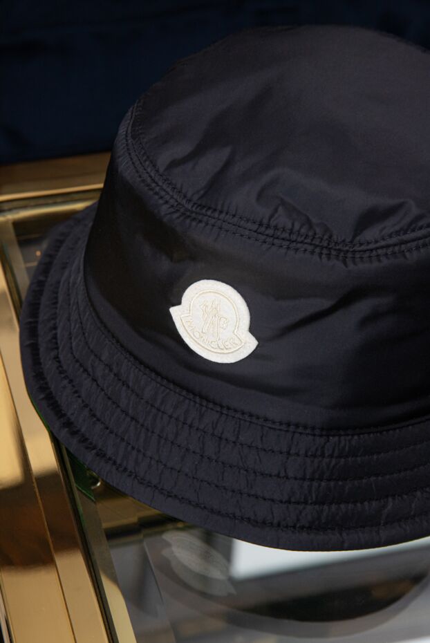 Moncler ерлерге арналған полиэфирден жасалған шелек қалпақ, қара 178739 - фото 2