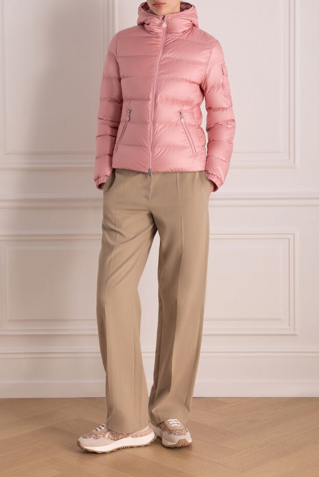 Moncler куртка из полиамида женская розовая 178741 - фото 2