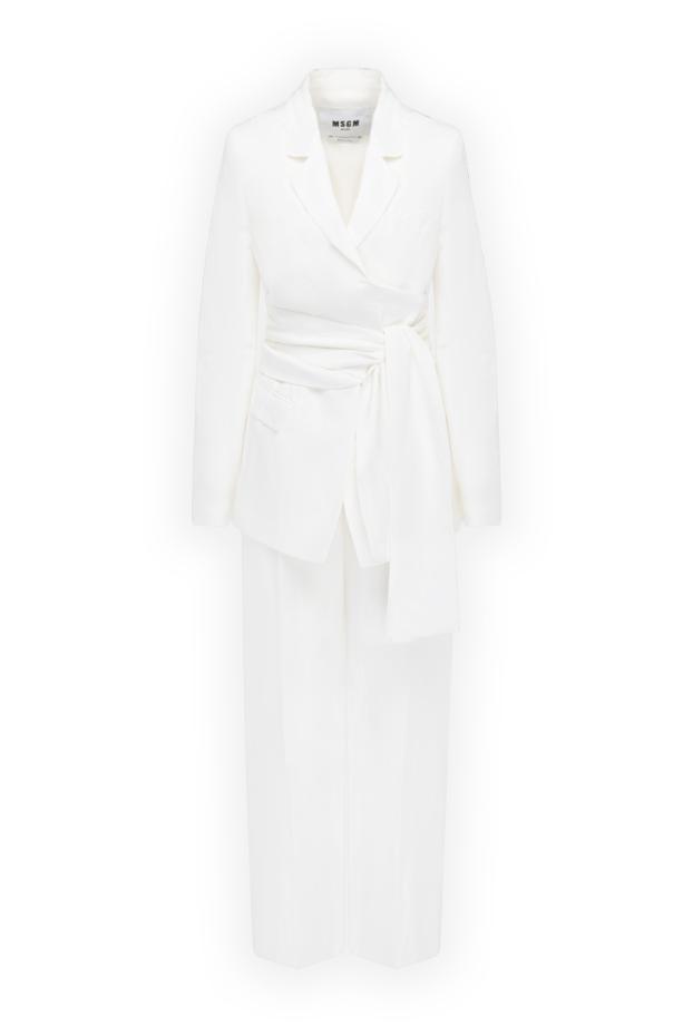 MSGM white women's suit with trousers made of linen and viscose. 178746 - photo 1