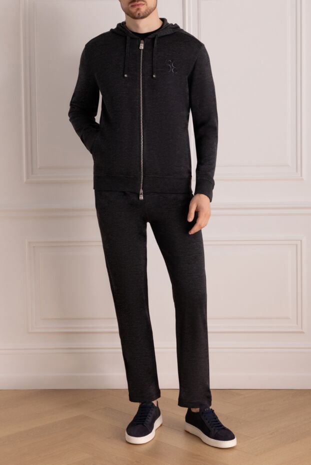 Billionaire gray men's walking suit made of cashmere and silk 178782 - photo 2
