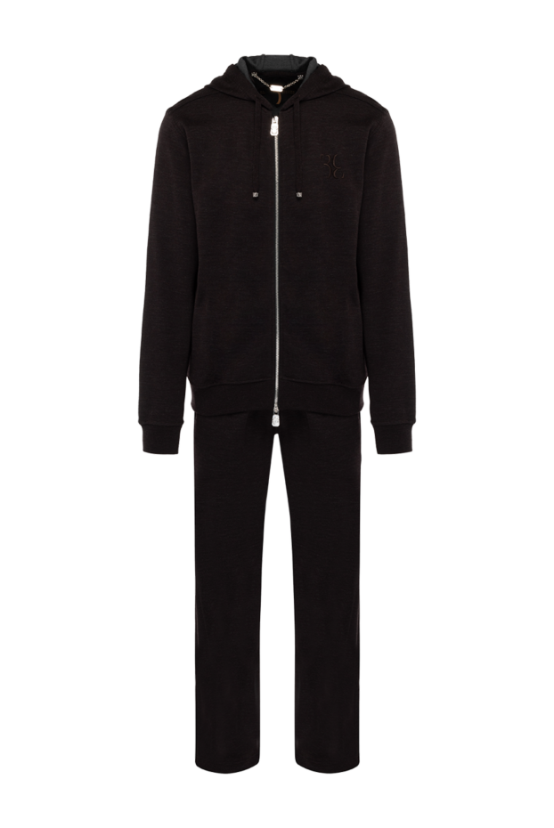 Billionaire luxurious men's tracksuit made of cashmere and silk in dark brown 178785 - photo 1