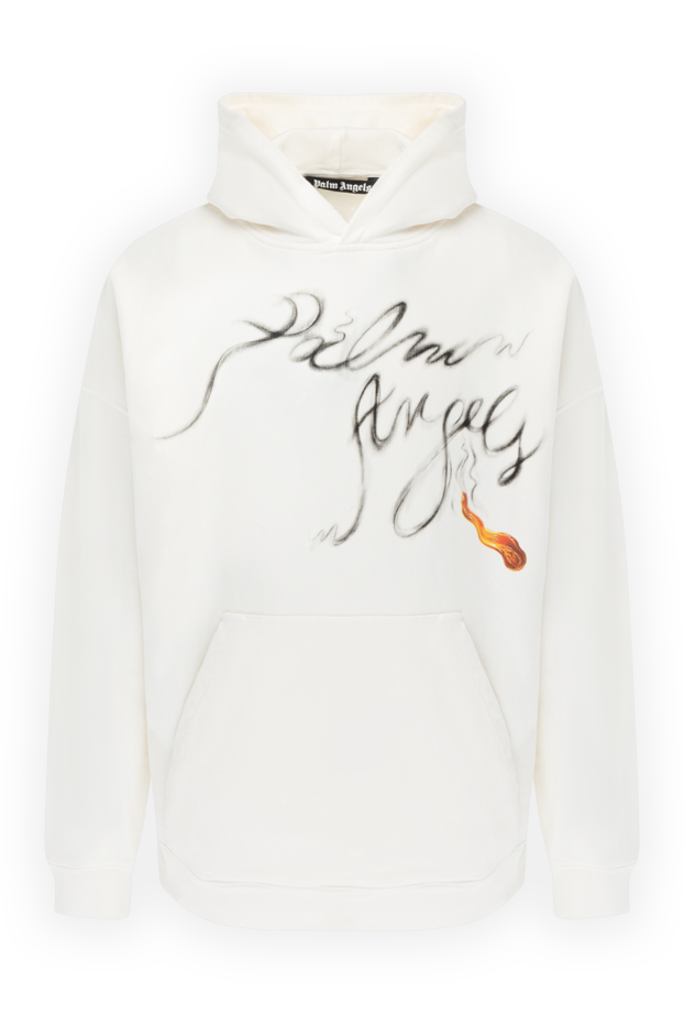 Hoodie made of cotton for men white - photo 1