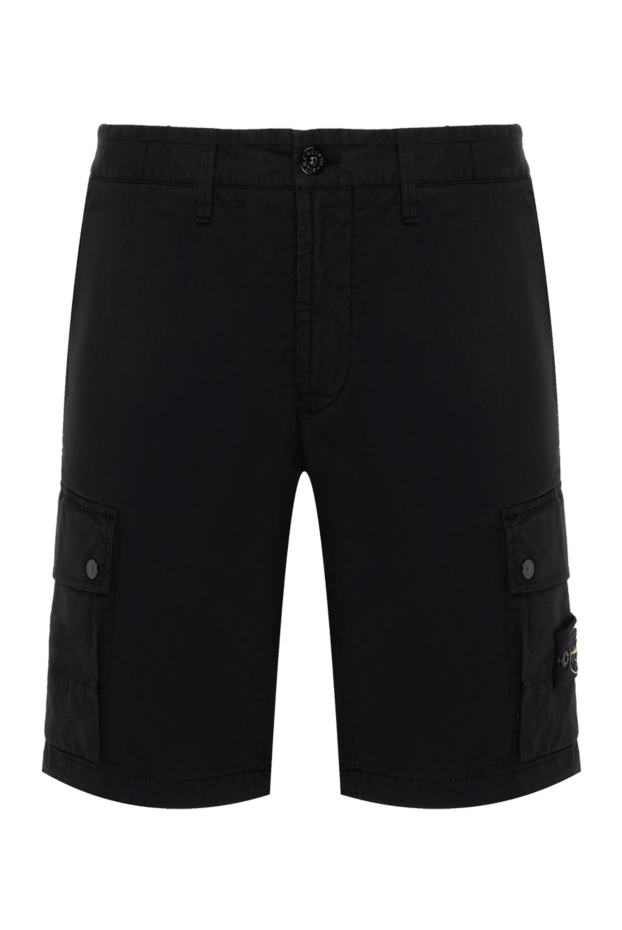Stone Island шорты мужские черные из хлопка и эластана 178861 - фото 1