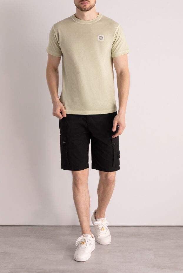 Stone Island шорты мужские черные из хлопка и эластана 178861 - фото 2