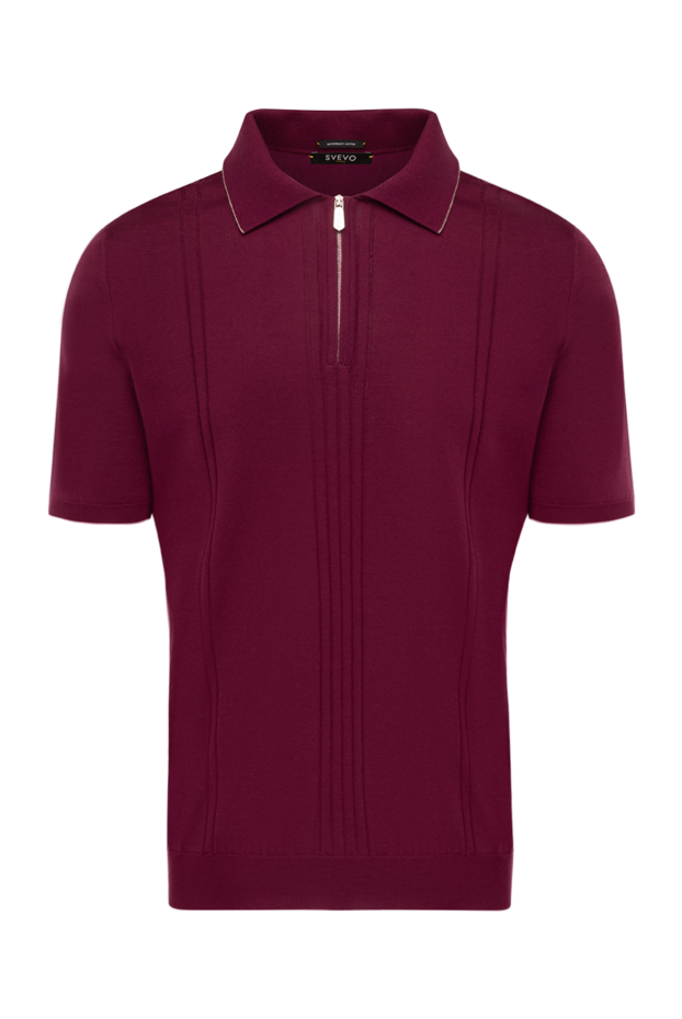 Svevo cotton polo for men burgundy 178876 - photo 1