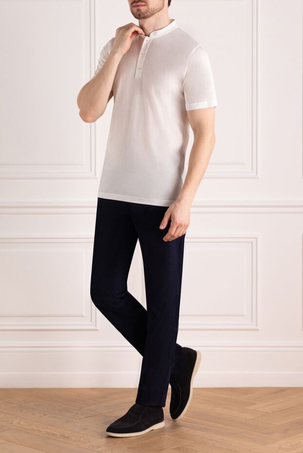 Kiton short sleeve t-shirt with stand-up collar made of cotton, white
178893 - photo 2