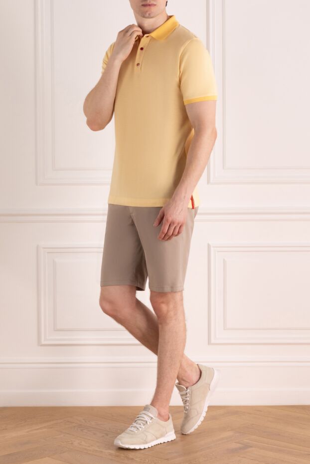 Kiton polo for men yellow made of cotton 178895 - photo 2