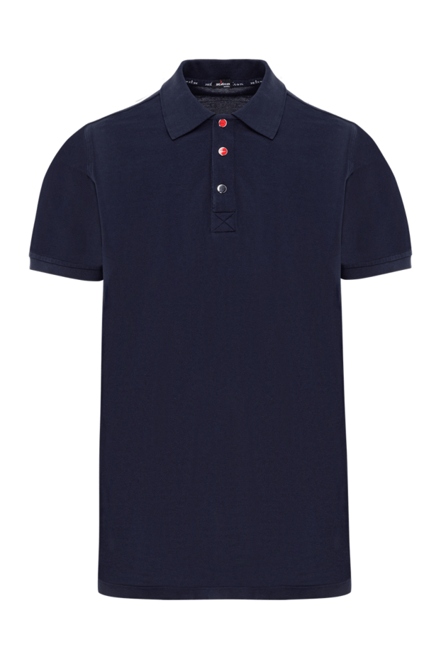 Kiton men's blue polo with cotton buttons 178899 - photo 1