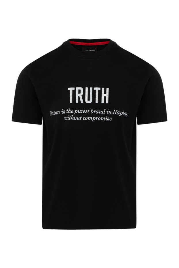 Kiton ақ truth баспасы бар қара мақта ерлерге арналған футболка
178918 - фото 1