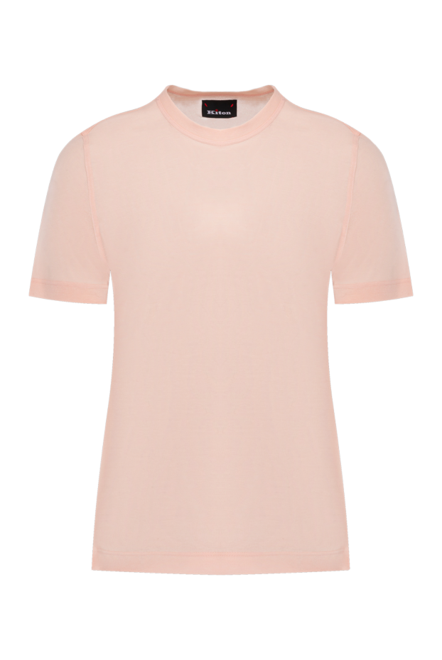Kiton қысқа жеңі бар ерлерге арналған негізгі мақта қызғылт жейдесі 178930 - фото 1