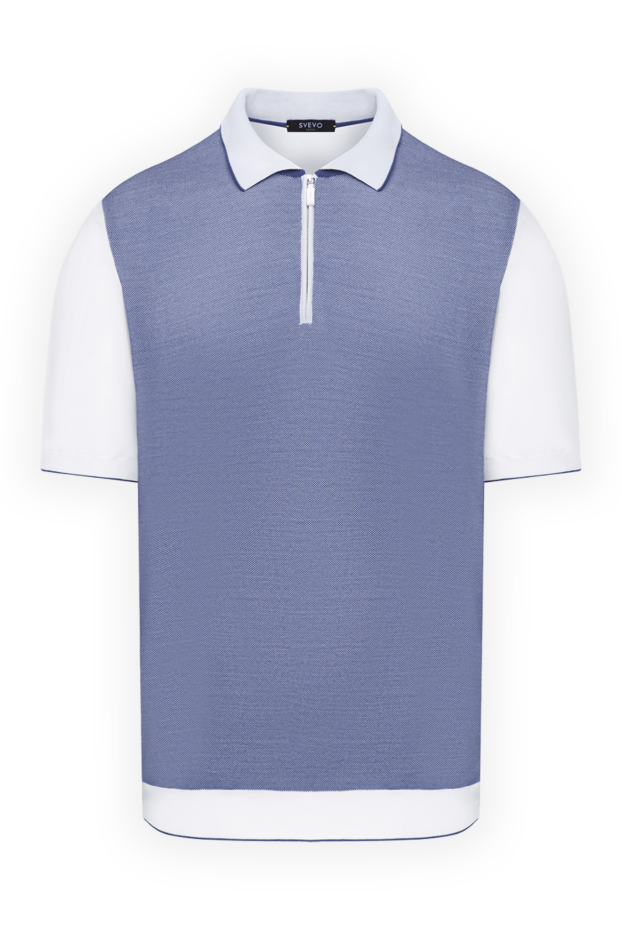 Svevo men's blue polo with white sleeves 178946 - photo 1