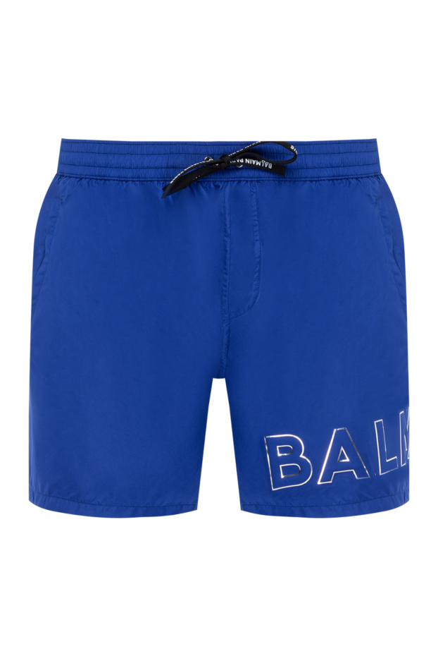 Balmain шорты для плавания мужские ярко-синие с контрастным шнурком 178998 - фото 1