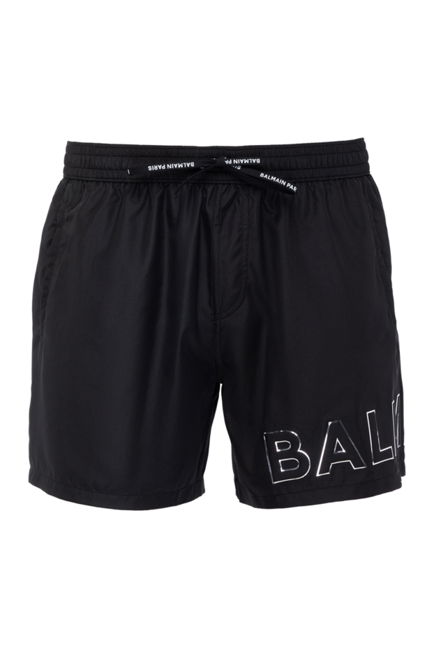 Men's black beach shorts with large branding
- photo 1