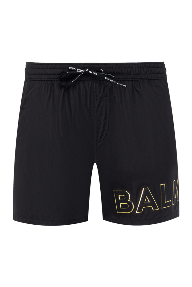 Men's black swim shorts with gold branding
- photo 1