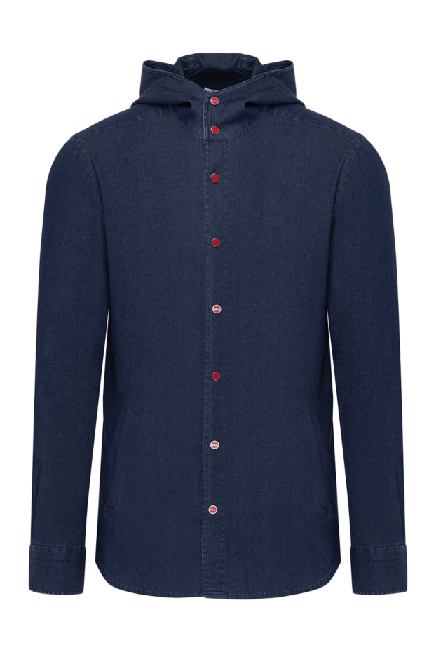 Kiton blue men's shirt made of cotton and elastane 179102 - photo 1