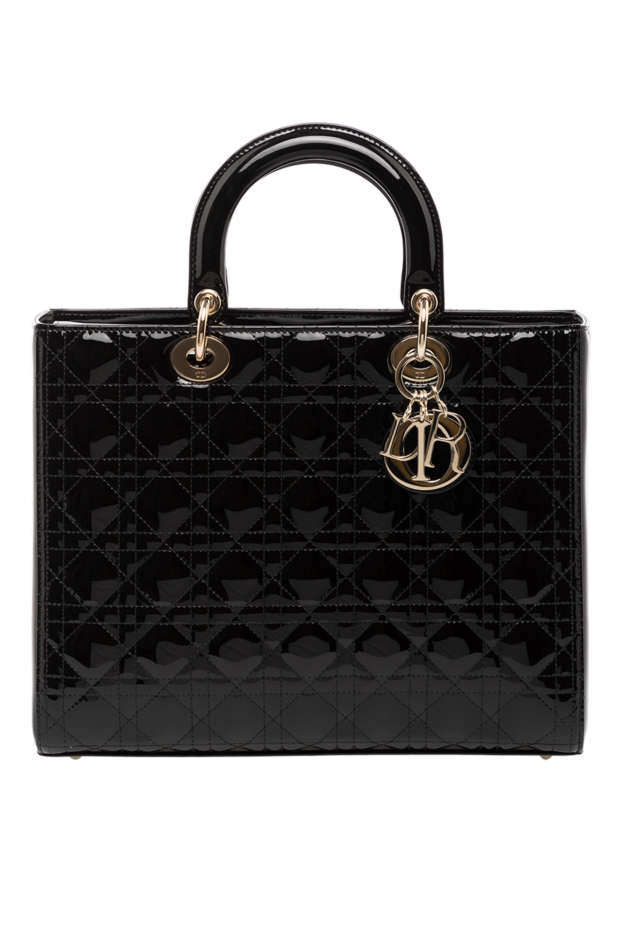 Dior сумка cannage lady dior из чёрной лакированной кожи с золотистой фурнитурой
179195 - фото 1