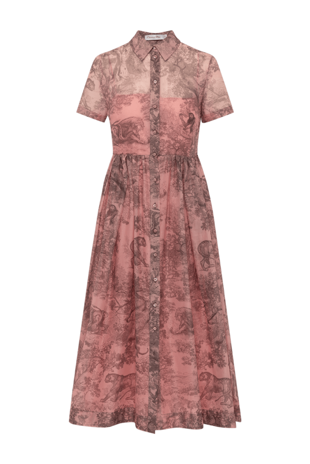 Dior платье женское розовое из хлопка 179205 - фото 1