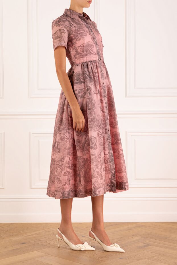 Dior платье женское розовое из хлопка 179205 - фото 3