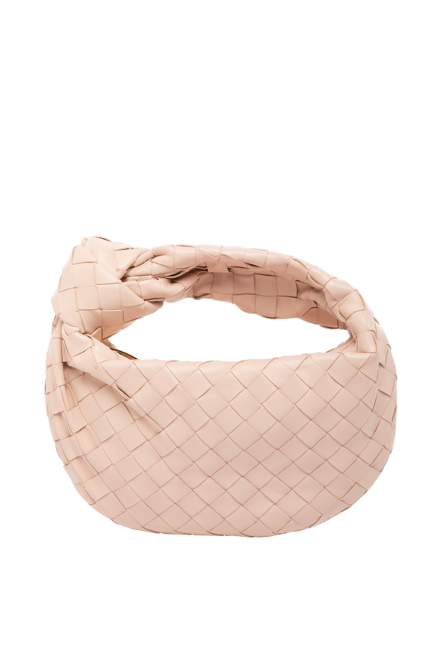 Bottega Veneta сумка-тоут jodie mini из плетеной кожи розовая женская 179220 - фото 1