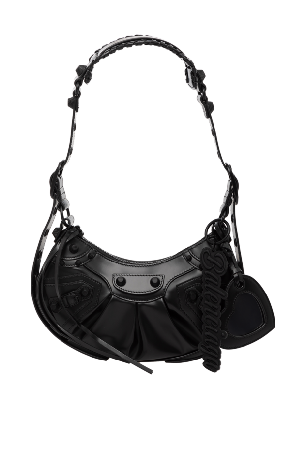 Balenciaga сумка через плечо le cagole xs из черной овчины arena 179237 - фото 1