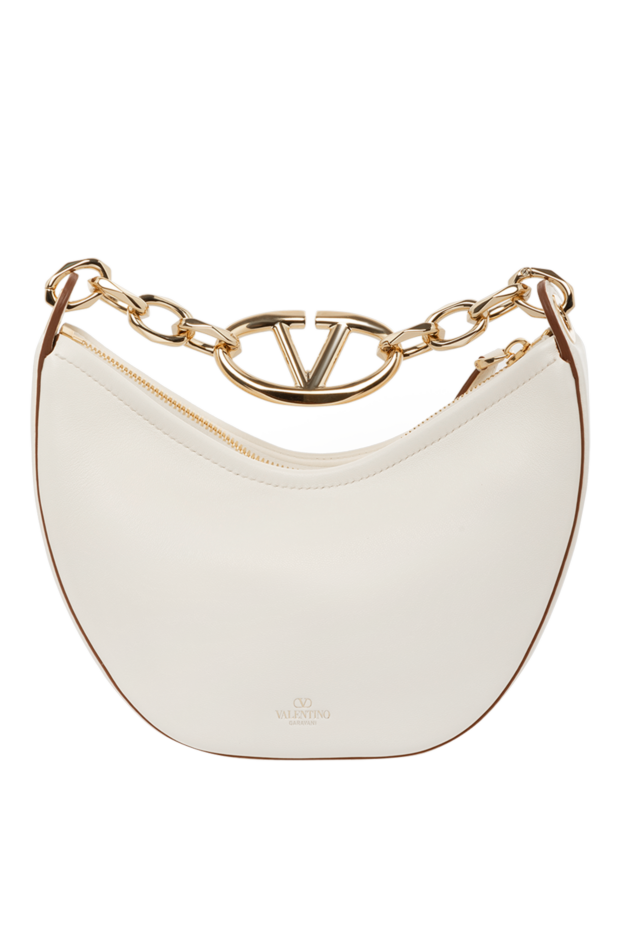Valentino женская белая сумка из натуральной кожи 179273 - фото 1