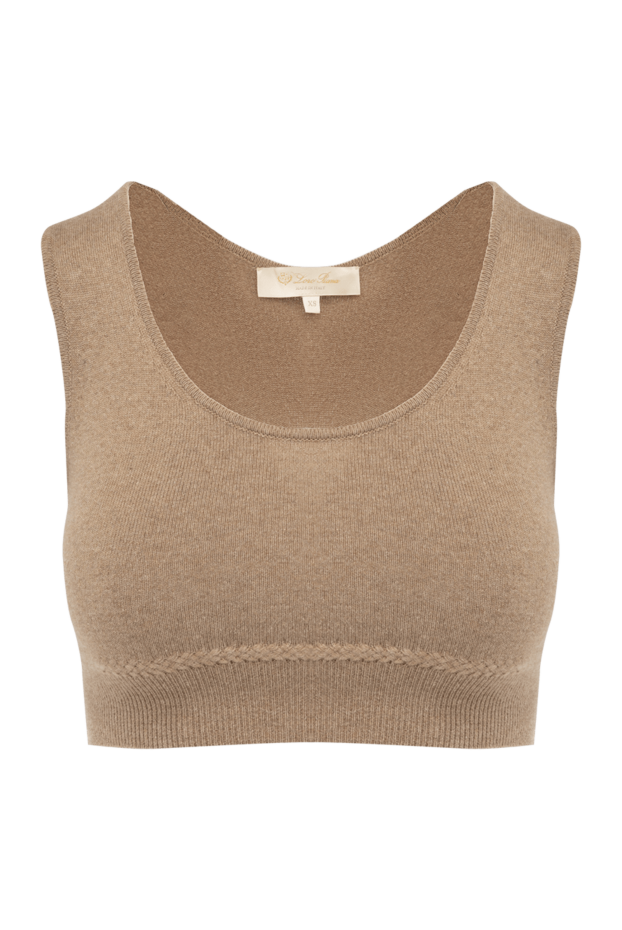Loro Piana women's brown top made of cashmere and nylon 179305 - photo 1