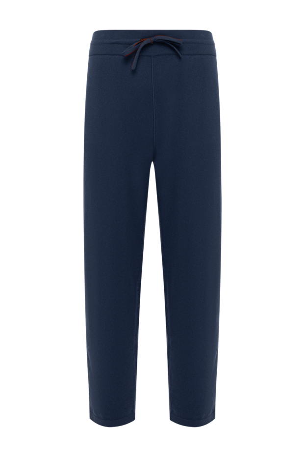Loro Piana брюки мужские синие из кашемира 179310 - фото 1