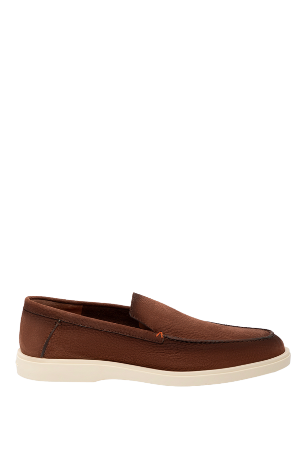 Men's brown nubuck loafers - photo 1