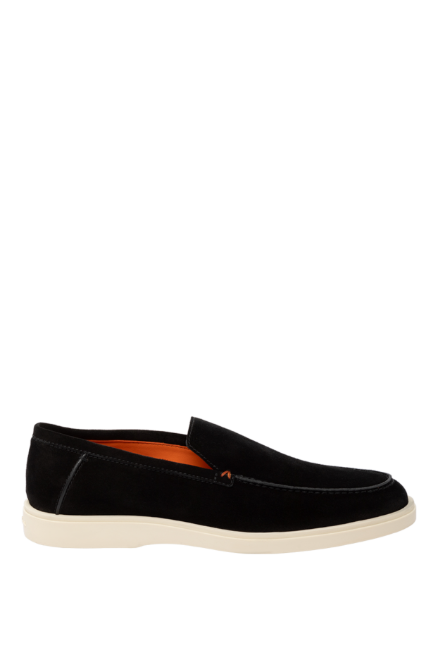 Santoni men's black nubuck loafers 179340 - photo 1