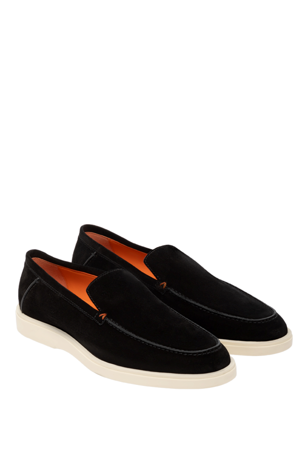 Santoni men's black nubuck loafers 179340 - photo 3
